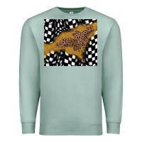 Seafoam racing glitter leopard Premium Sweatshirt - JahusDesignShop