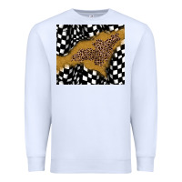 White racing glitter leopard Premium Sweatshirt - JahusDesignShop