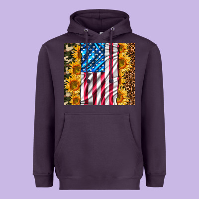 American Realistic Flag Heavyweight Hoodie Designed By Adodesignshop