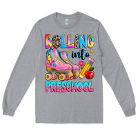 Heather Grey rolling into preschool grade Long Sleeve Tee - texasbilliewilder