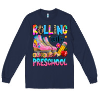 Navy rolling into preschool grade Long Sleeve Tee - texasbilliewilder