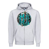 Cowhide Mama Lighting Bolt Zipper Hoodie | Teevron