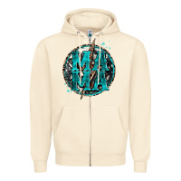 Sandshell cowhide mama lighting bolt Zipper Hoodie - Zillion Design Studio