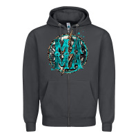 Smoke cowhide mama lighting bolt Zipper Hoodie - Zillion Design Studio