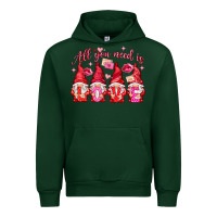 Forest Green all you need is love Urban Hoodie - NancyCooperArtShop