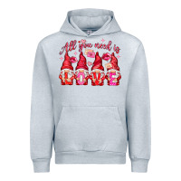 Heather Grey all you need is love Urban Hoodie - NancyCooperArtShop