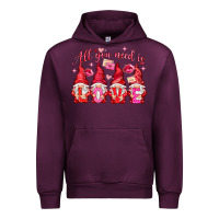 Mauve Wine all you need is love Urban Hoodie - NancyCooperArtShop
