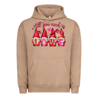Pigment Burro all you need is love Urban Hoodie - NancyCooperArtShop