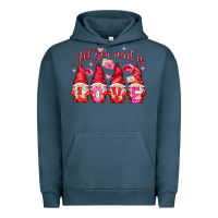 Pigment Midnight Navy all you need is love Urban Hoodie - NancyCooperArtShop