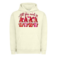 Pigment Pistachio all you need is love Urban Hoodie - NancyCooperArtShop