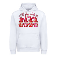 White all you need is love Urban Hoodie - NancyCooperArtShop