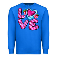True Royal love with strawberry candy Premium Sweatshirt - AdoDesignShop