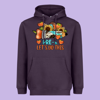 Pre K Let's Do This Heavyweight Hoodie Designed By Jahusdesignshop