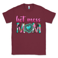 Burgundy hot mess mom Classic Tee - texasbilliewilder