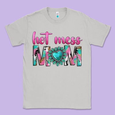 Hot Mess Mom Classic Tee Designed By Texasbilliewilder