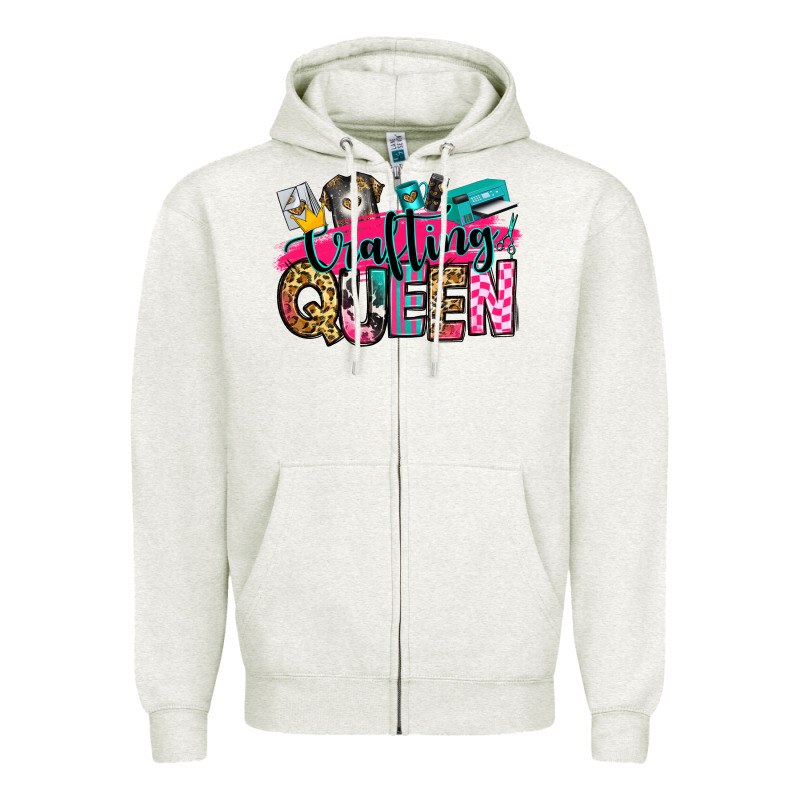 Crafting Queen Zipper Hoodie by Zillion Design Studio | Teevron