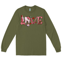 Army Green valentines day dental love Long Sleeve Tee - RanaPortraitStore