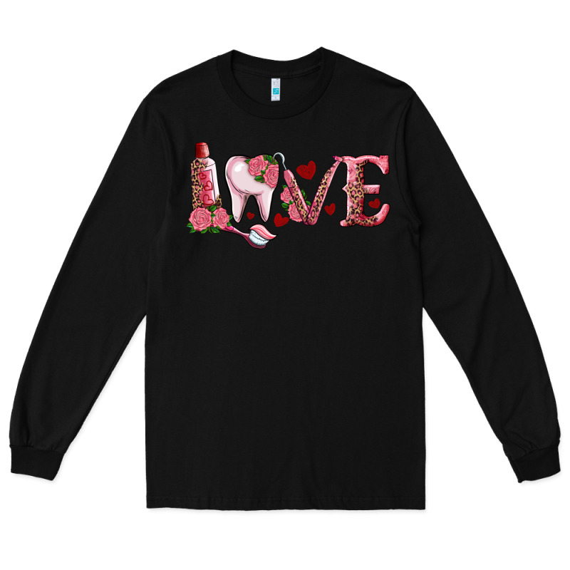 Valentines Day Dental Love Long Sleeve Tee by RanaPortraitStore | Teevron
