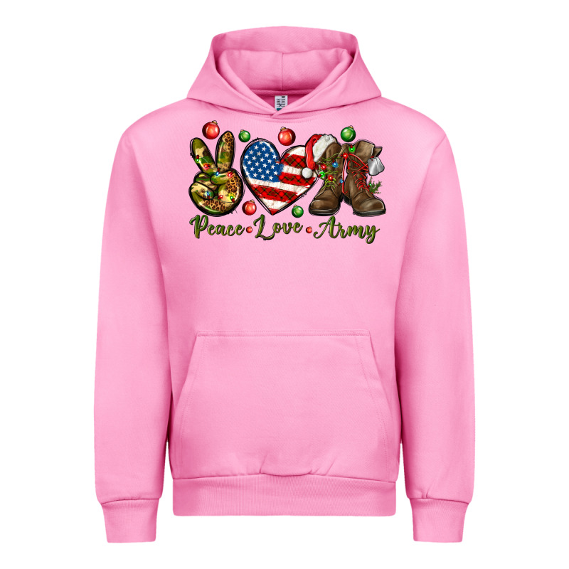 Peace Love Army Christmas Urban Hoodie by NancyCooperArtShop | Teevron