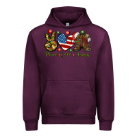 Mauve Wine peace love army christmas Urban Hoodie - NancyCooperArtShop