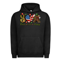 Pigment Black peace love army christmas Urban Hoodie - NancyCooperArtShop
