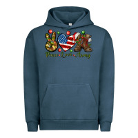 Pigment Midnight Navy peace love army christmas Urban Hoodie - NancyCooperArtShop