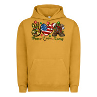 Pigment Peanut Butter peace love army christmas Urban Hoodie - NancyCooperArtShop