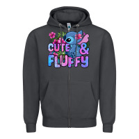Smoke cute and fluffy stitch Zipper Hoodie - Zillion Design Studio