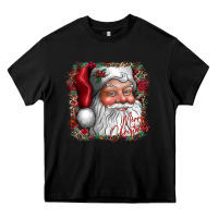 Black merry Christmas santa Heavy Core Tee - CowhideDigitalArt