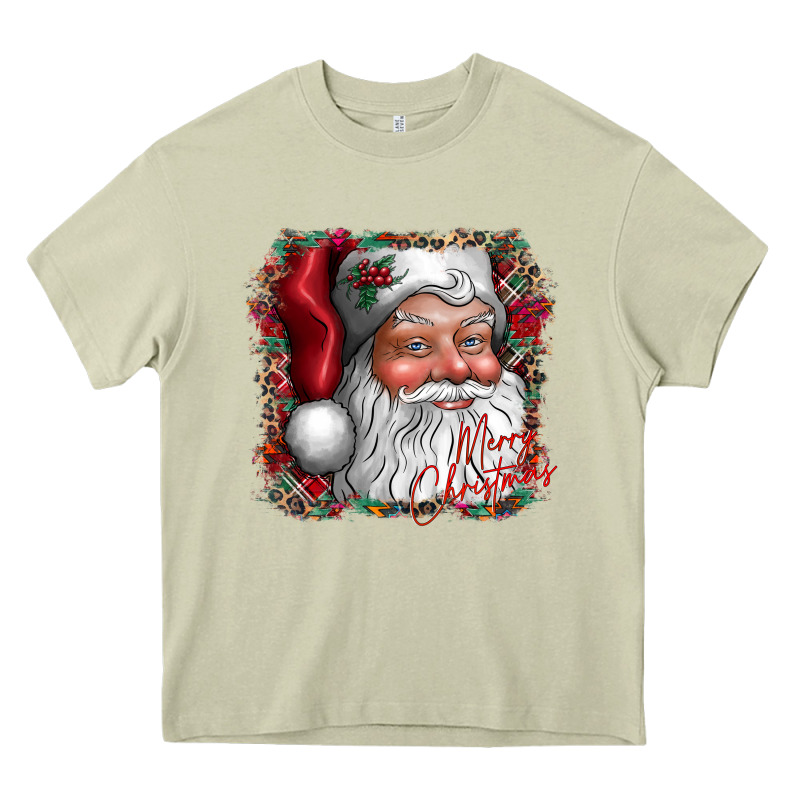 Merry Christmas Santa Heavy Core Tee by CowhideDigitalArt | Teevron