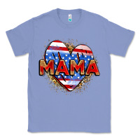 Colony Blue American mama heart Classic Tee - Zillion Design Studio