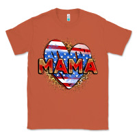 Copper American mama heart Classic Tee - Zillion Design Studio