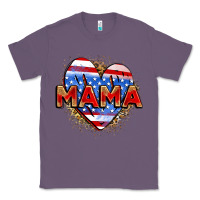 Lavender American mama heart Classic Tee - Zillion Design Studio