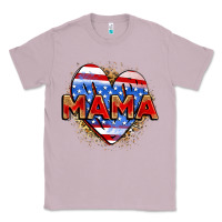 Lilac American mama heart Classic Tee - Zillion Design Studio