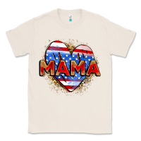 Natural American mama heart Classic Tee - Zillion Design Studio
