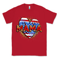 Red American mama heart Classic Tee - Zillion Design Studio
