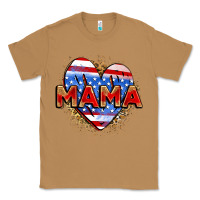 Toasted Coconut American mama heart Classic Tee - Zillion Design Studio