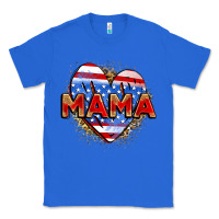 True Royal American mama heart Classic Tee - Zillion Design Studio