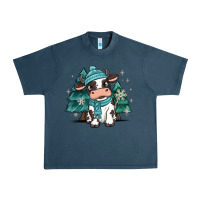 Midnight Navy winter i'm udderly freezing baby cow Urban Heavy Tee - MaliasSmallBusiness