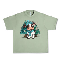 Oil Green winter i'm udderly freezing baby cow Urban Heavy Tee - MaliasSmallBusiness