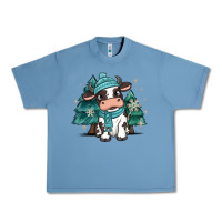 Pebble Blue winter i'm udderly freezing baby cow Urban Heavy Tee - MaliasSmallBusiness
