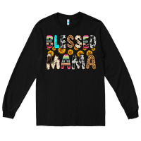 Black blessed mama Long Sleeve Tee - Zillion Design Studio
