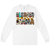 White blessed mama Long Sleeve Tee - Zillion Design Studio