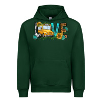 Forest Green school bus love Urban Hoodie - NancyCooperArtShop