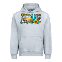 Heather Grey school bus love Urban Hoodie - NancyCooperArtShop