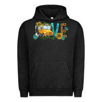 Pigment Black school bus love Urban Hoodie - NancyCooperArtShop