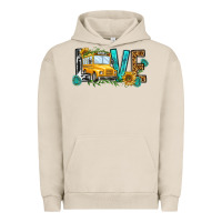 Pigment French Oak school bus love Urban Hoodie - NancyCooperArtShop