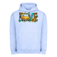 Pigment Grape Ice school bus love Urban Hoodie - NancyCooperArtShop
