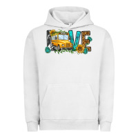 Pigment Lunar Rock school bus love Urban Hoodie - NancyCooperArtShop