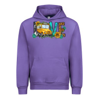 Tulip school bus love Urban Hoodie - NancyCooperArtShop